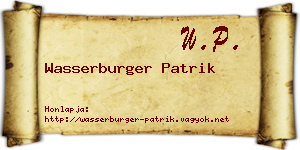 Wasserburger Patrik névjegykártya